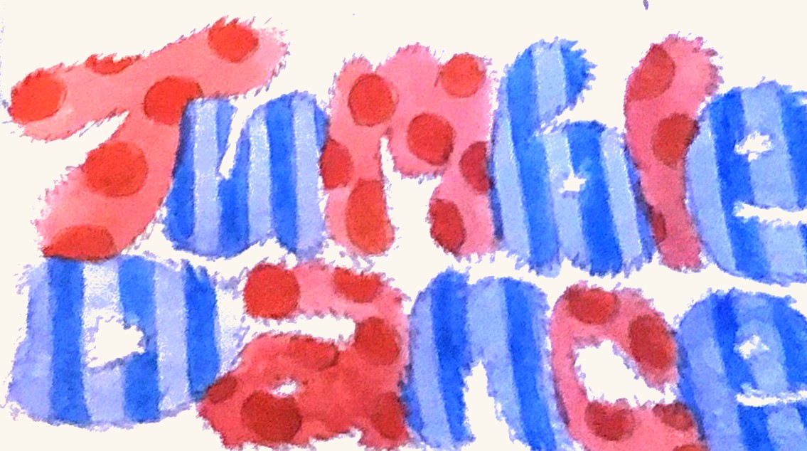 Tumble Dance — hand-painted watercolor title